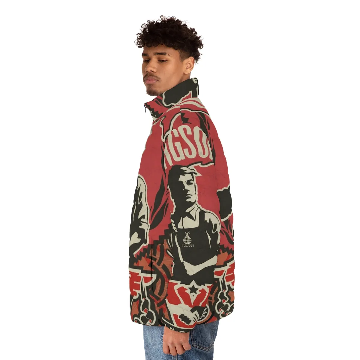 1984 Ingsoc Propaganda Puffer Jacket - Defy Big Brother