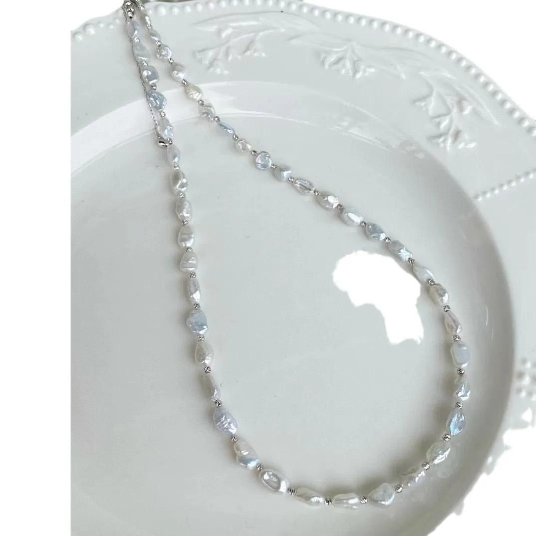 4-6mm Freshwater Keshi Pearl Necklace and Bracelet Set
