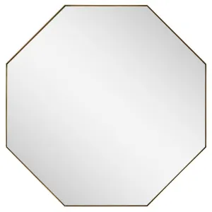 Burnished Brass Octagonal Wall Mirror by Mirror Home