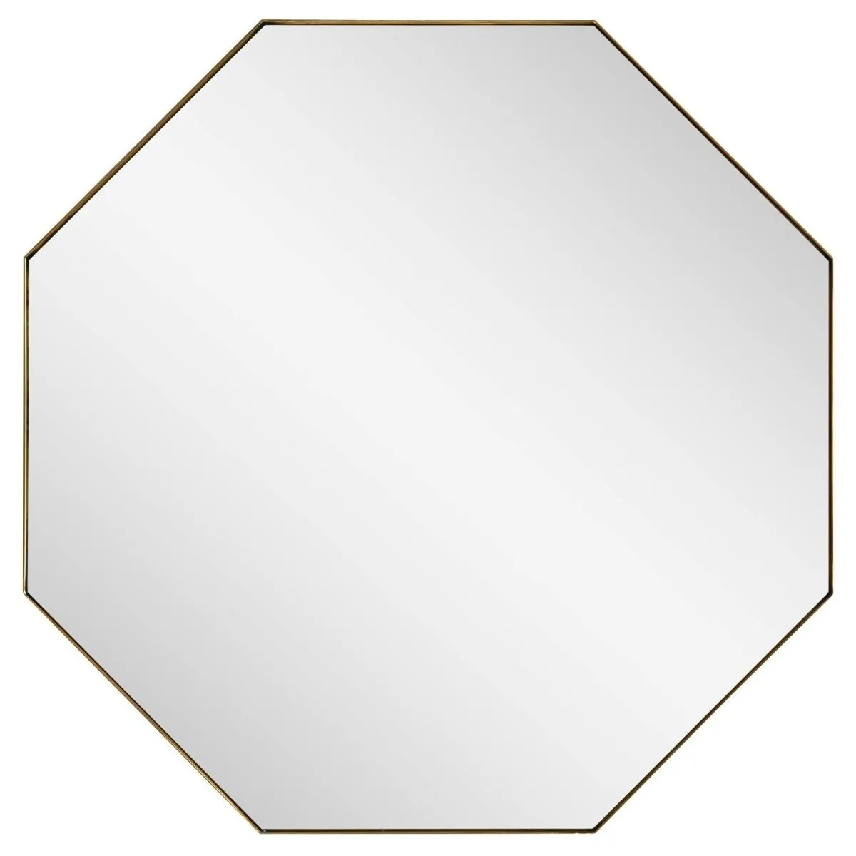 Burnished Brass Octagonal Wall Mirror by Mirror Home