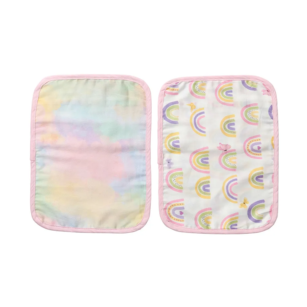 Fancy Fluff Set of 2 Organic Rai Pillow Cover - Rainbow Dreams