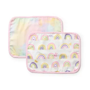 Fancy Fluff Set of 2 Organic Rai Pillow Cover - Rainbow Dreams
