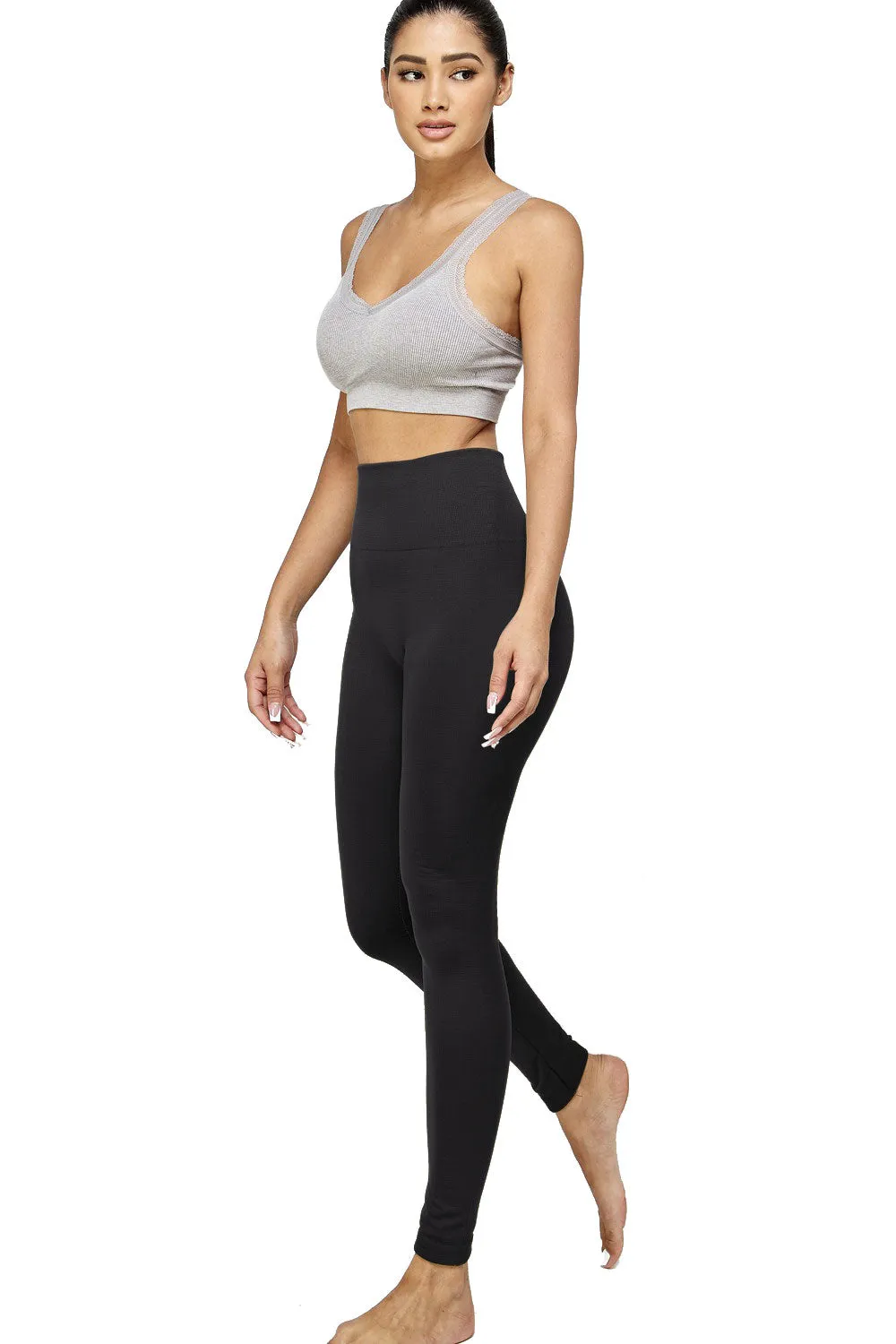 High Waist Seamless Fleece Lined Leggings