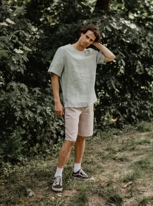 Linen top ATLAS - Sage Green
