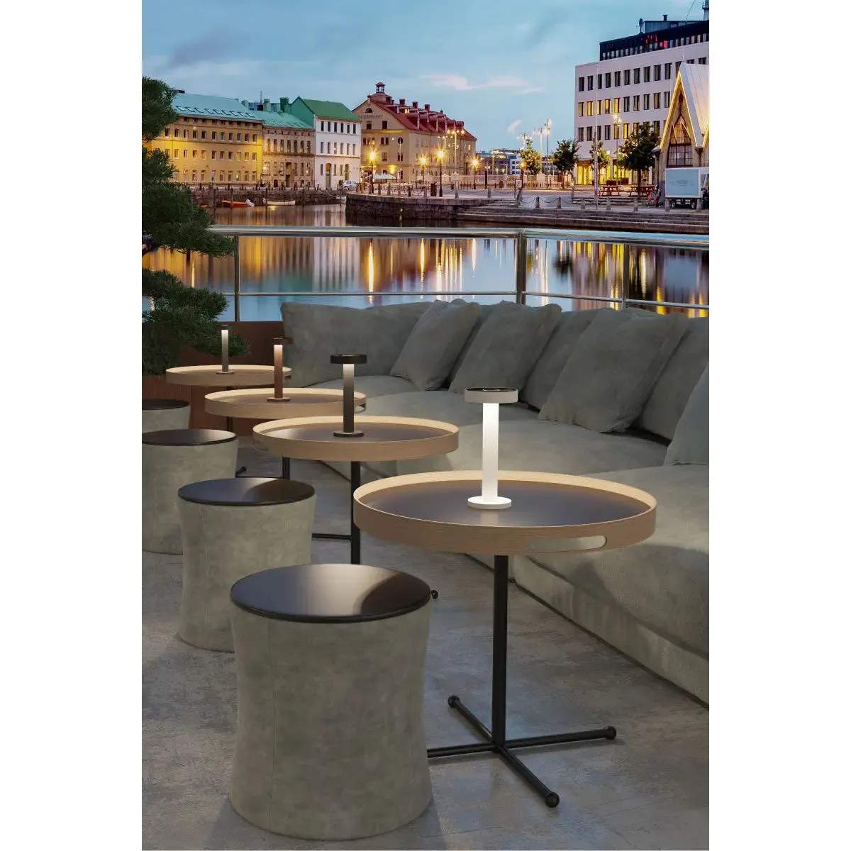 Sompex Boro Rechargeable Table Lamp, Matte Finish (H 20 cm)