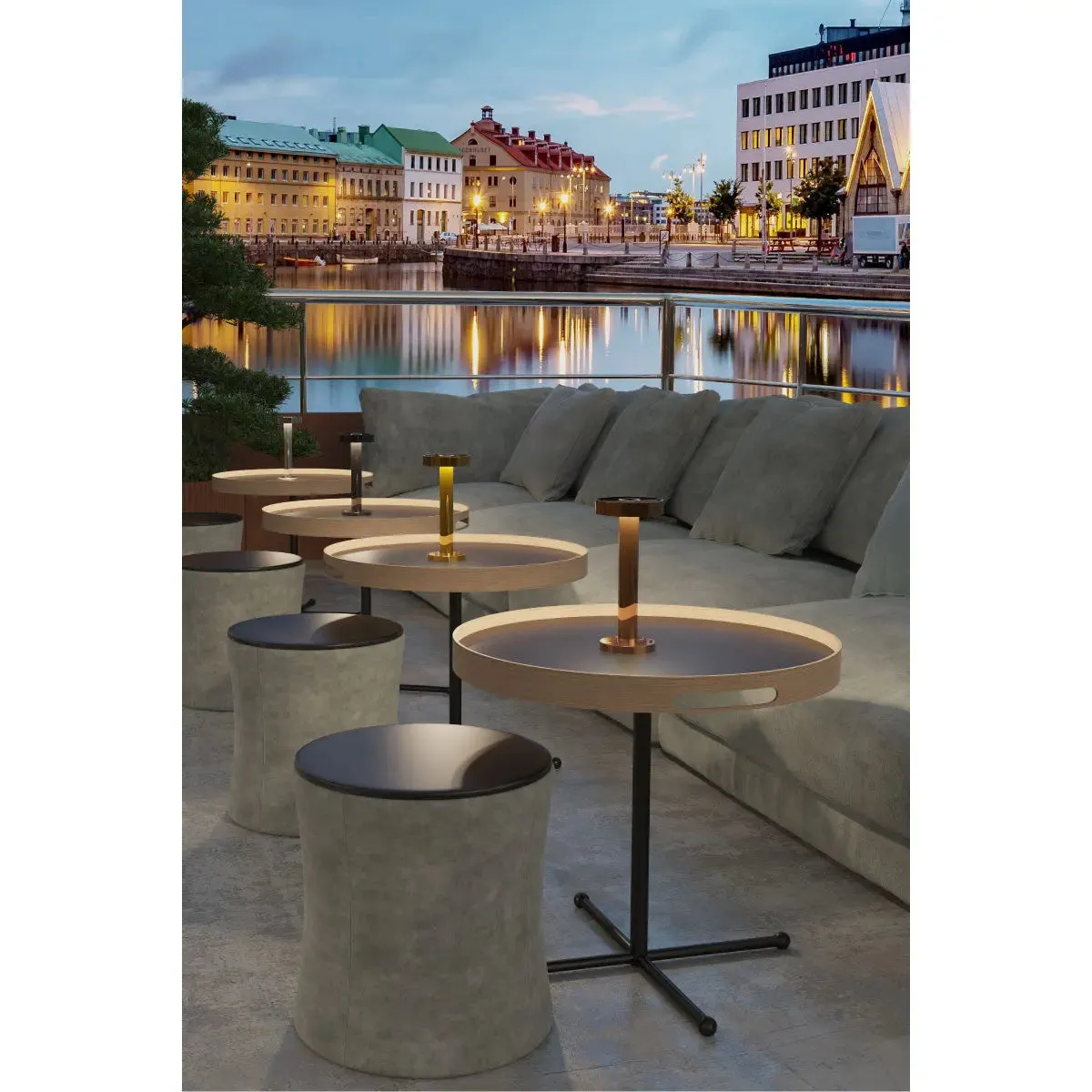 Sompex Boro Rechargeable Table Lamp, Matte Finish (H 20 cm)