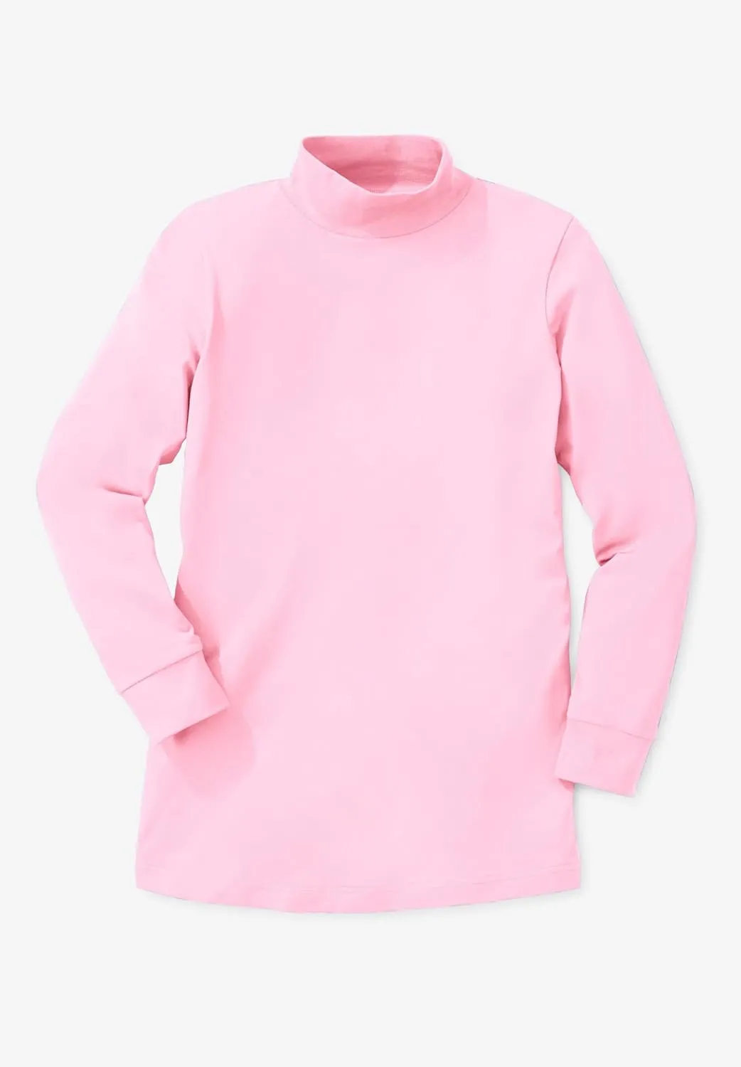 Woman Within Plus Size Perfect Long-Sleeve Mockneck Tee (Petite Available)